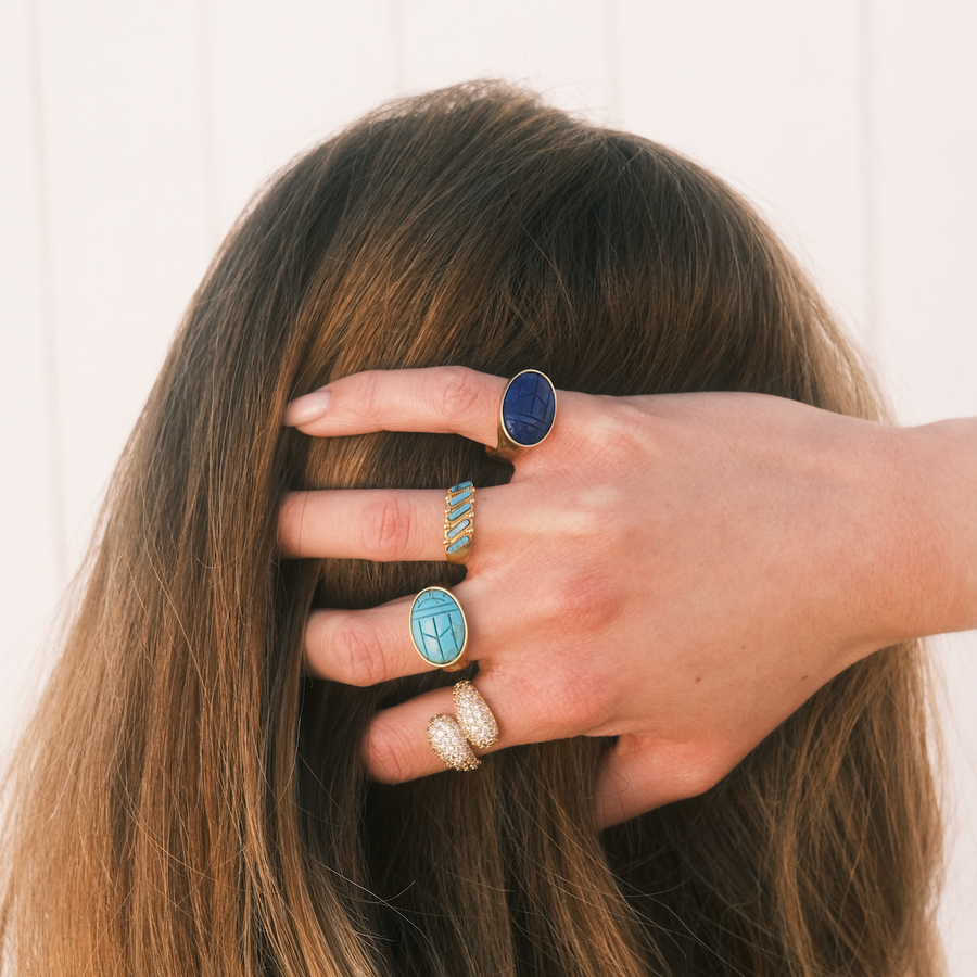 TURQUOISE SCARAB RING