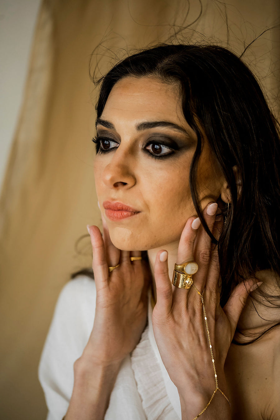 Mother of Pearl Scarab Ring