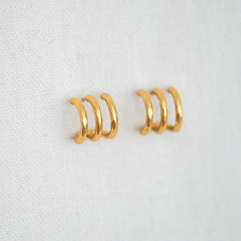 Halle Triple Hoop Earring